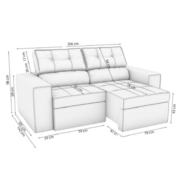 Sofa Reclinable Lanus 206 - Imagen 3