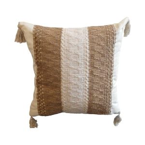 Almohadon con Tejido 45x45cm Natural/Blanco 473183