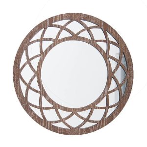 Espejo Circular Diseño Triangulos 476004