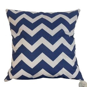 Almohadon Estampado 45x45cm Zigzag Azul/Blanco 473131