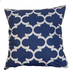 Almohadon Estampado 45x45cm Geometrico Azul/Blanco 473130