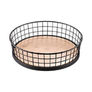 Canasto Acero Y Bambu