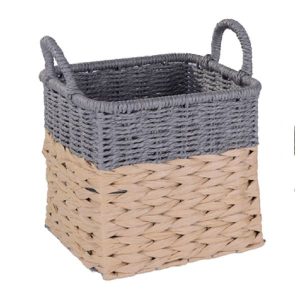 Cesto Con Asas Tejido