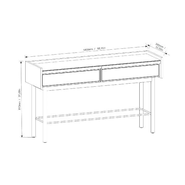 Aparador Dune 2 Cajones Nature 59181 - Imagen 3