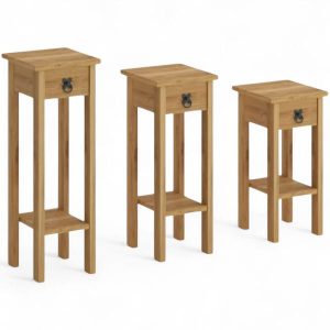 Conjunto Set De Mesas Línea Mexicana MEX019 Natural