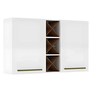 Aereo 1,20 2 Puertas + Botellero Blanco/Cinamomo 9810200281