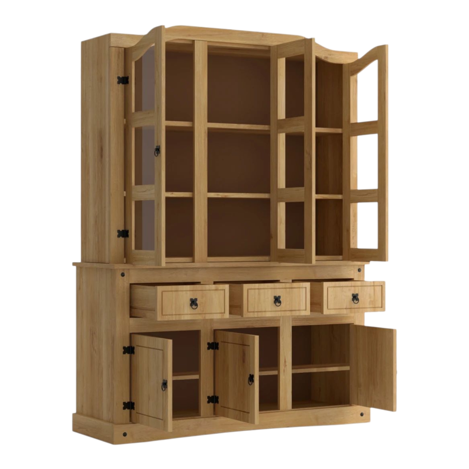 Modular Cristalero 6P+3C Linea Mexicana MEX009 Natural - Imagen 2