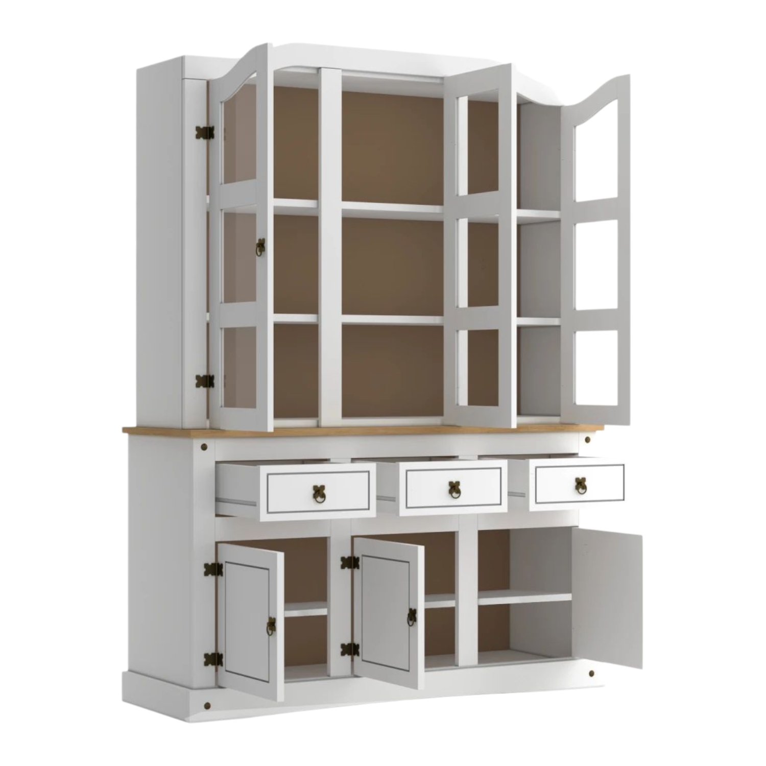 Modular Cristalero 6P + 3C Línea Mexicana MEX009 Blanco - Imagen 3