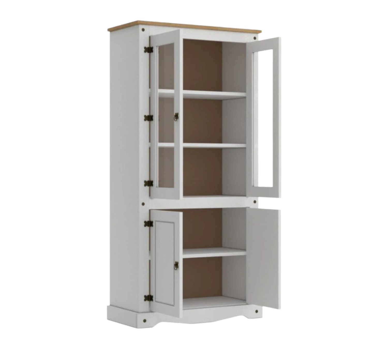 Biblioteca con Cristalero Línea Mexicana MEX056 Blanco - Imagen 3