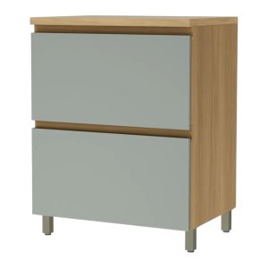 Bajo Mesada 1 Puerta 1 Cajon 70cm Linea Rainha Gris 4143