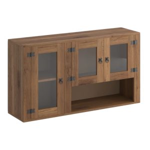 Aereo 3 Puertas con Vidrio 1.20cm MEX021 Nogal