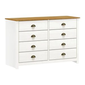 Comoda 8 Cajones Linea Colonial Blanco/Freijo 3428BF
