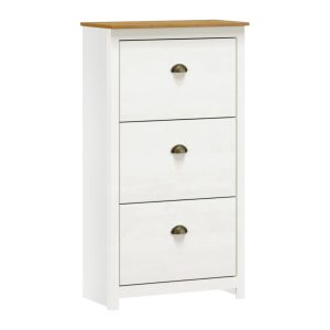 Zapatera 3 Cajones Linea Colonial Blanco/Freijo 3427BF