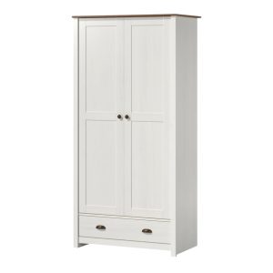 Ropero 2P+1C Linea Colonial Blanco/Freijo 3422BF