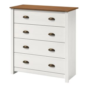 Comoda 4 Cajones Linea Colonial Blanco/Freijo 3412BF