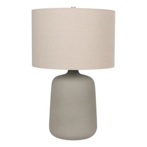 Lampara de Mesa Ceramica Gris Dabor ML234530-WH