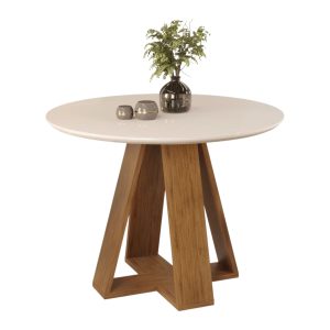 Mesa Redonda Celeste Blanco