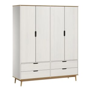 Ropero 4 Ptas. 4 Caj. Linea Nordica Blanco 3404RB