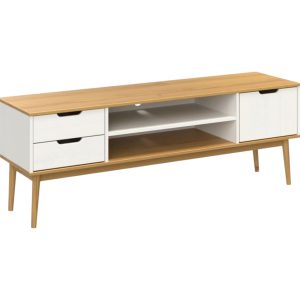 Rack 1 Pta. 2 Caj. Linea Nordica Blanco/Roble 3407RB