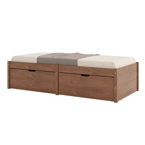 Cama Beauty Con Cajones 90x190 Amendoa 89 Linea Funcional