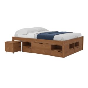 Cama Charme Con Cajones 140×190 Amendoa 91 Linea Funcional