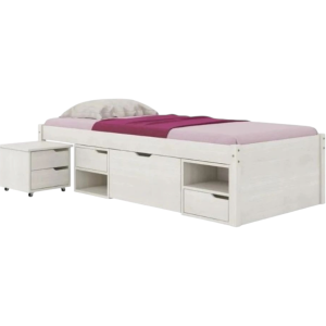 Cama Charme Con Cajones 90x190 Blanco 95 Linea Funcional