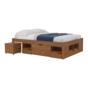 Cama Charme Con Cajones 160x200 Amendoa 92 Linea Funcional
