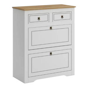 Cómoda Zapatera Linea Mexicana MEX033 Blanco