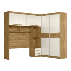 Respaldo y Ropero 2 Plazas Florencia Freijo/Off White