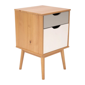 Mesa de Luz 1Pta 1Caj Linea Nordica Rob/Gris/Bl 3410RZB