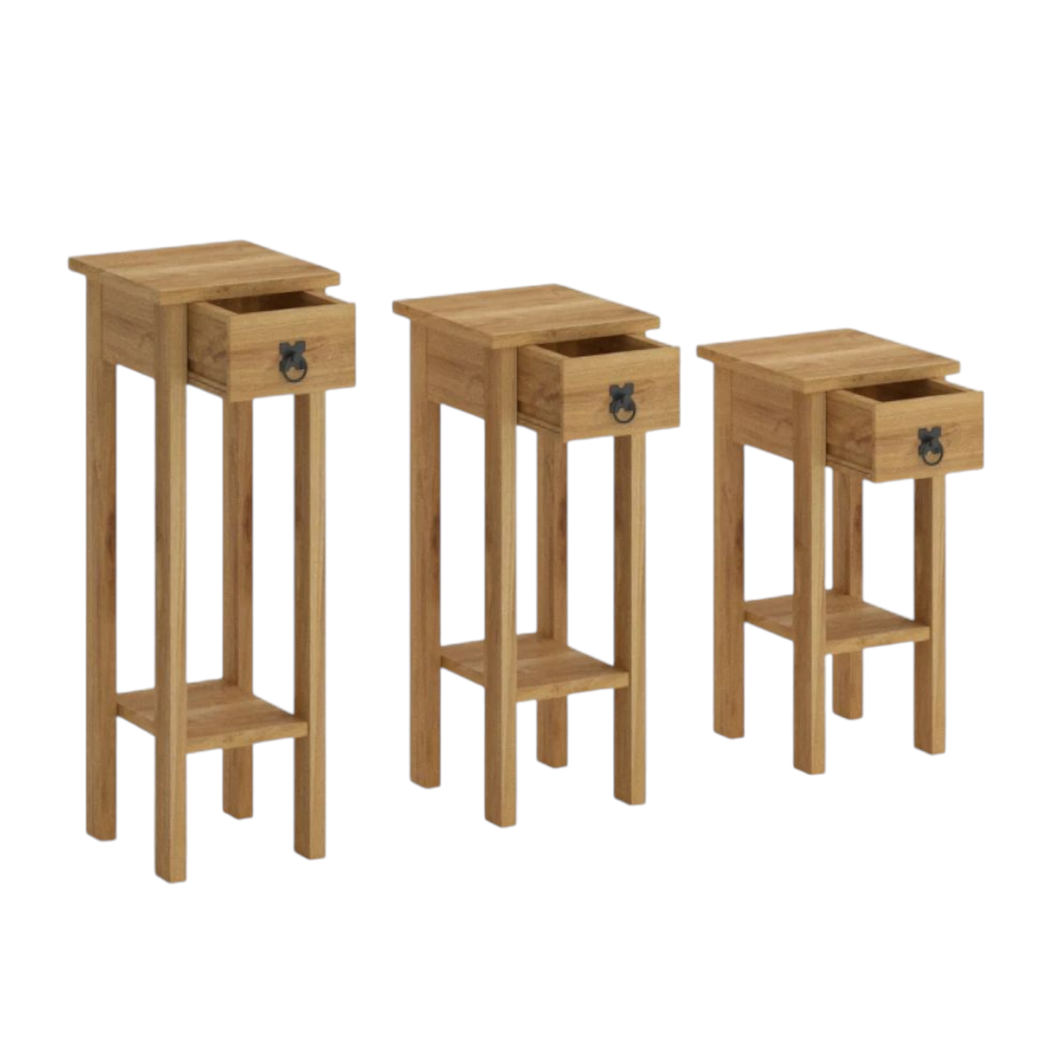 Conjunto Set De Mesas Línea Mexicana MEX019 Natural - Imagen 2