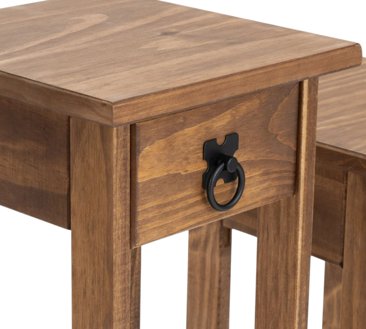 Conjunto Set De Mesas Línea Mexicana MEX019 Nogal - Imagen 2