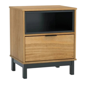 Mesa De Luz 1 Cajon + Estante Linea Denise DECOR019