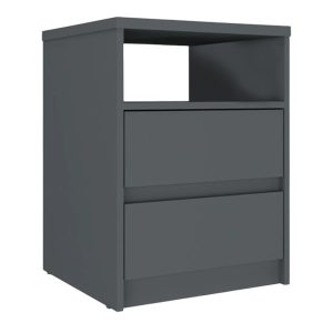 Mesa de Luz 2 Cajones South Plus Grafito 102732