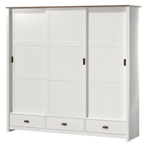 Ropero 3P Corredizas Linea Colonial Blanco/Freijo 3426BF