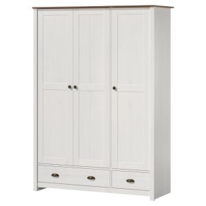 Ropero 3P+2C Linea Colonial Blanco/Freijo 3423BF