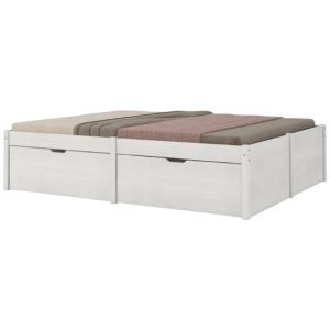 Cama Beauty Con Cajones 140×190 Blanco 85 Linea Funcional