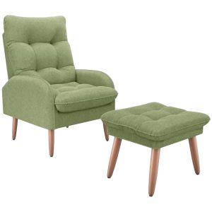 Poltrona + Puff Nantes Verde