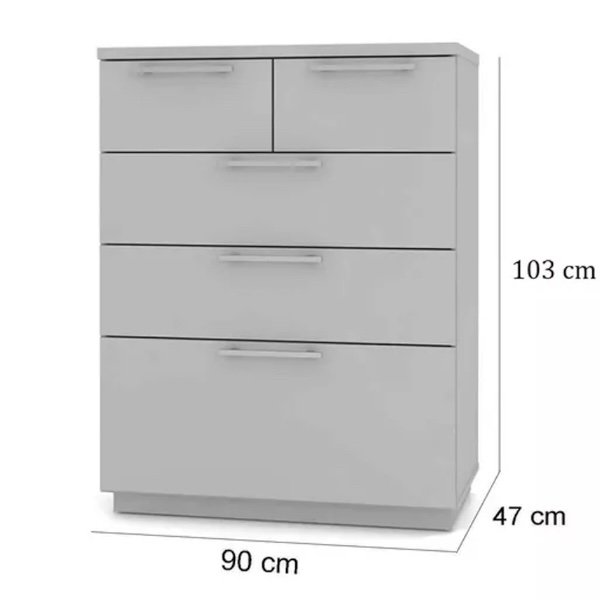 Comoda Dubai 5 Cajones - Imagen 2