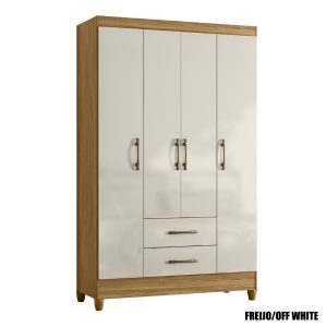Ropero 4 Puertas Paraty Freijo / Off White