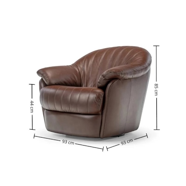 Butaca Paris 100% Cuero Caramelo - Imagen 3