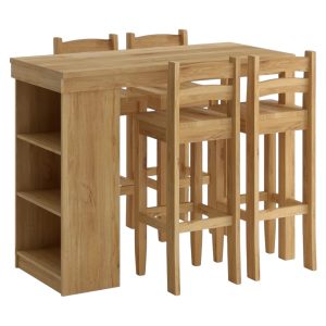 Desayunador 4 Bancos Linea Mexicana Mex038 Natural