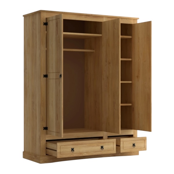 Ropero 3 puertas Linea Mexicana MEX031 Natural - Imagen 2