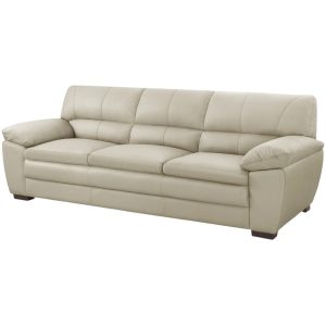 Sofa 3 Cuerpos Premium 100% Cuero Arena