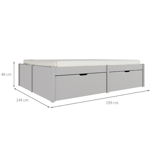 Cama Beauty Con Cajones 140×190 Amendoa 84 Linea Funcional - Imagen 3