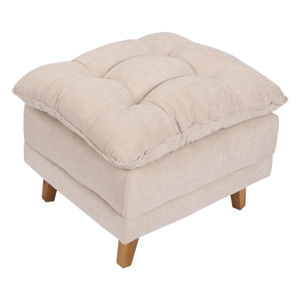 Poltrona Reclinable con Puff Montreal Beige - Imagen 5