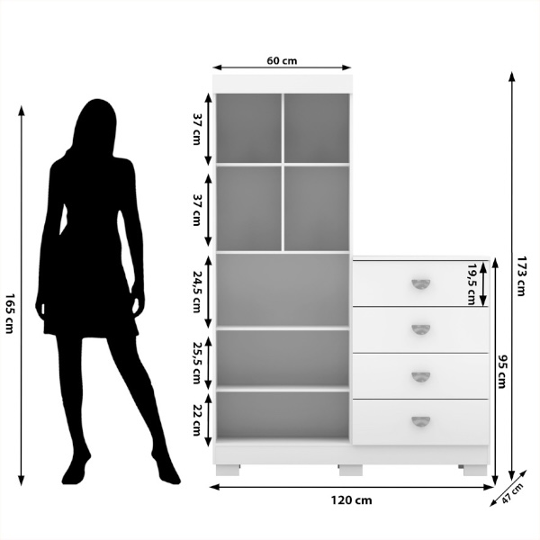 Comoda Cristal Blanco Camarim - Imagen 4
