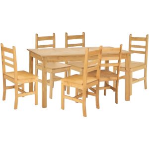 Juego de Comedor 6 Sillas Lucia MEX074 natural