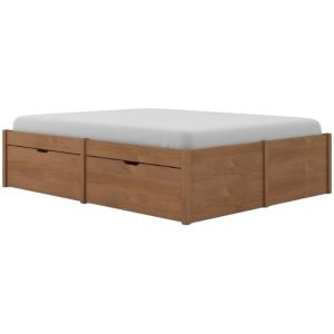 Cama Beauty Con Cajones 140×190 Amendoa 84 Linea Funcional