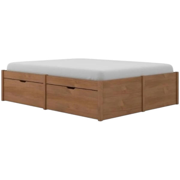 Cama Beauty Con Cajones 140×190 Amendoa 84 Linea Funcional